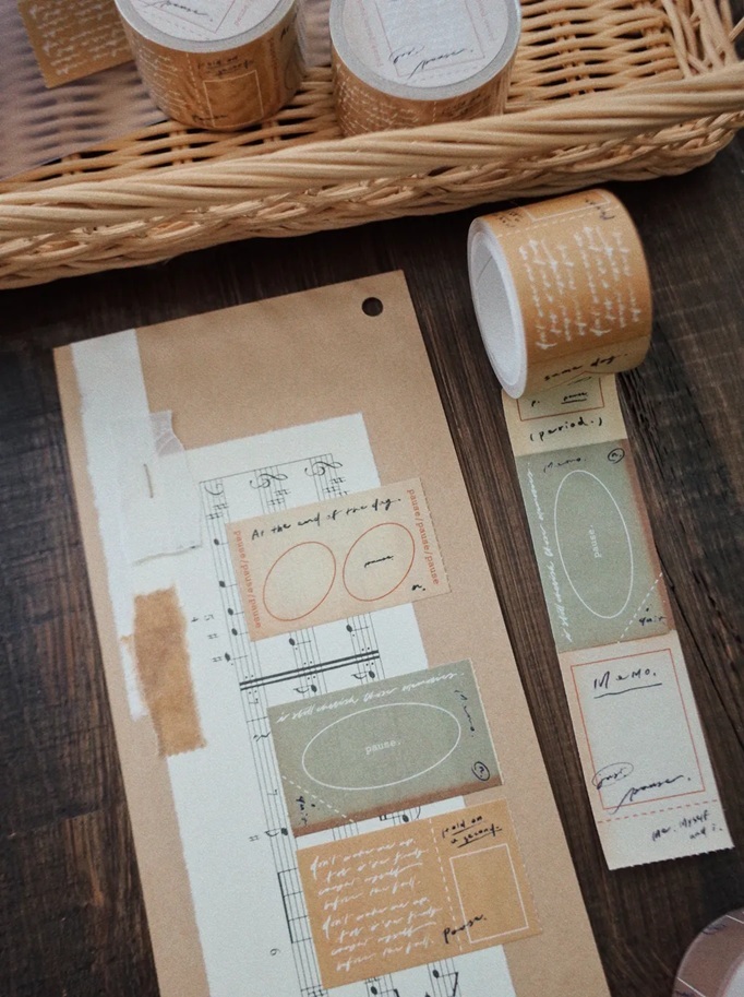 茄子先生．Pause 便利貼紙膠帶 整捲