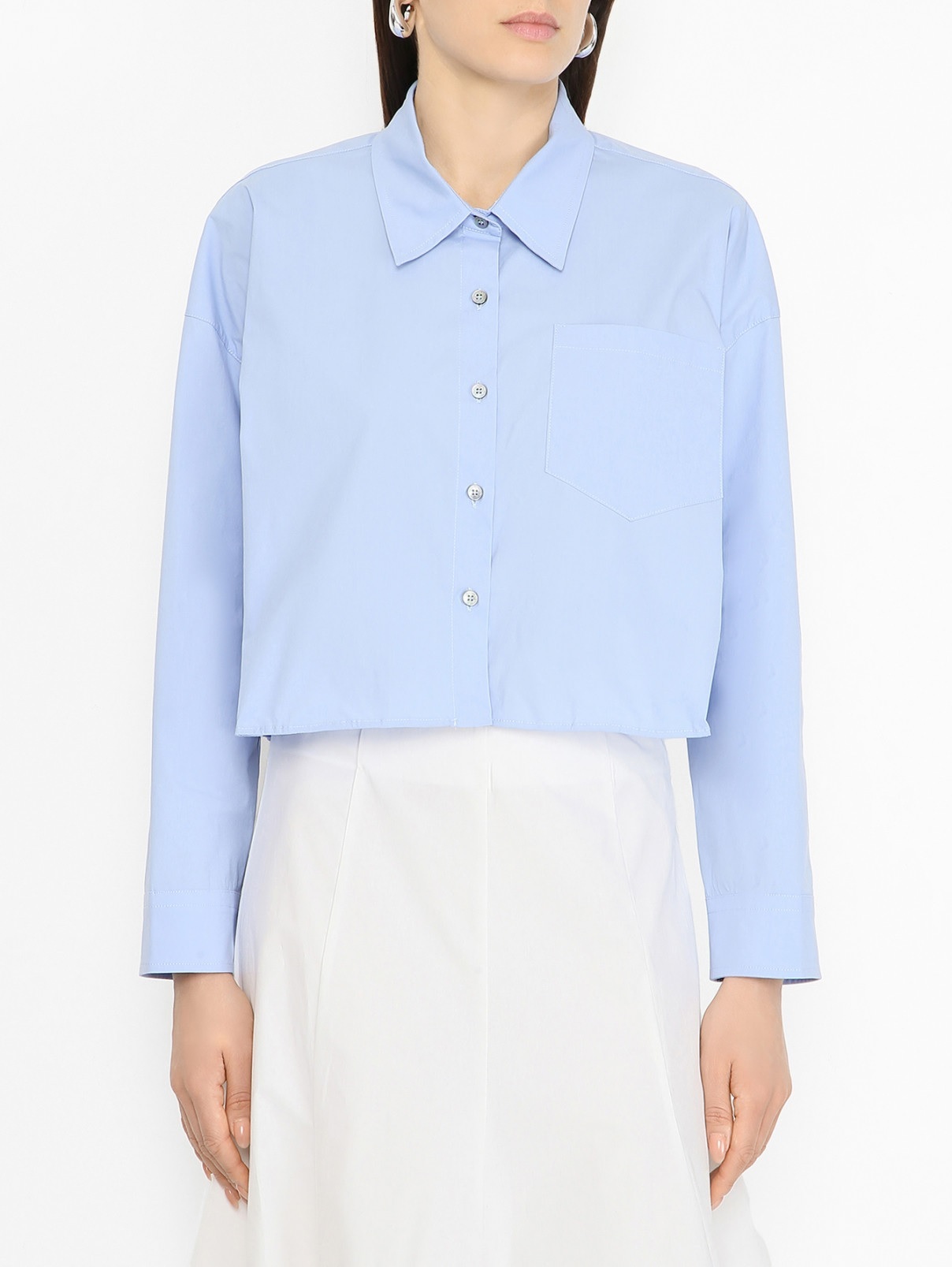 LIVIANA CONTI  下擺雕塑襯衫(天藍)