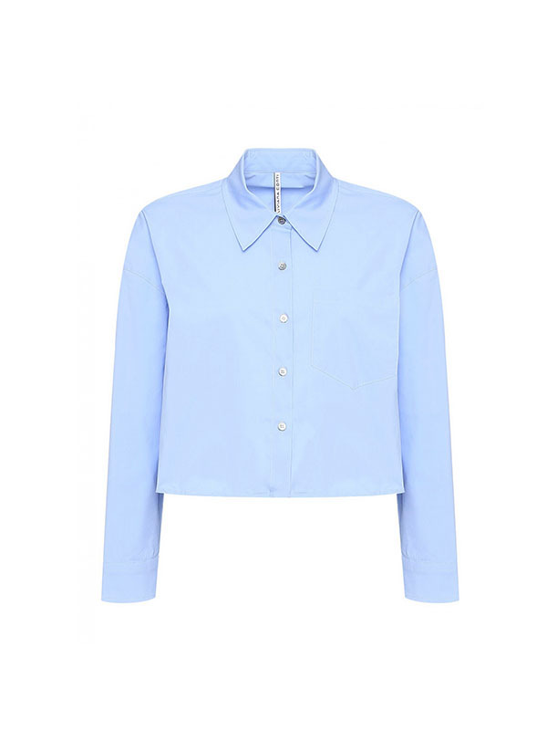 LIVIANA CONTI  下擺雕塑襯衫(天藍)