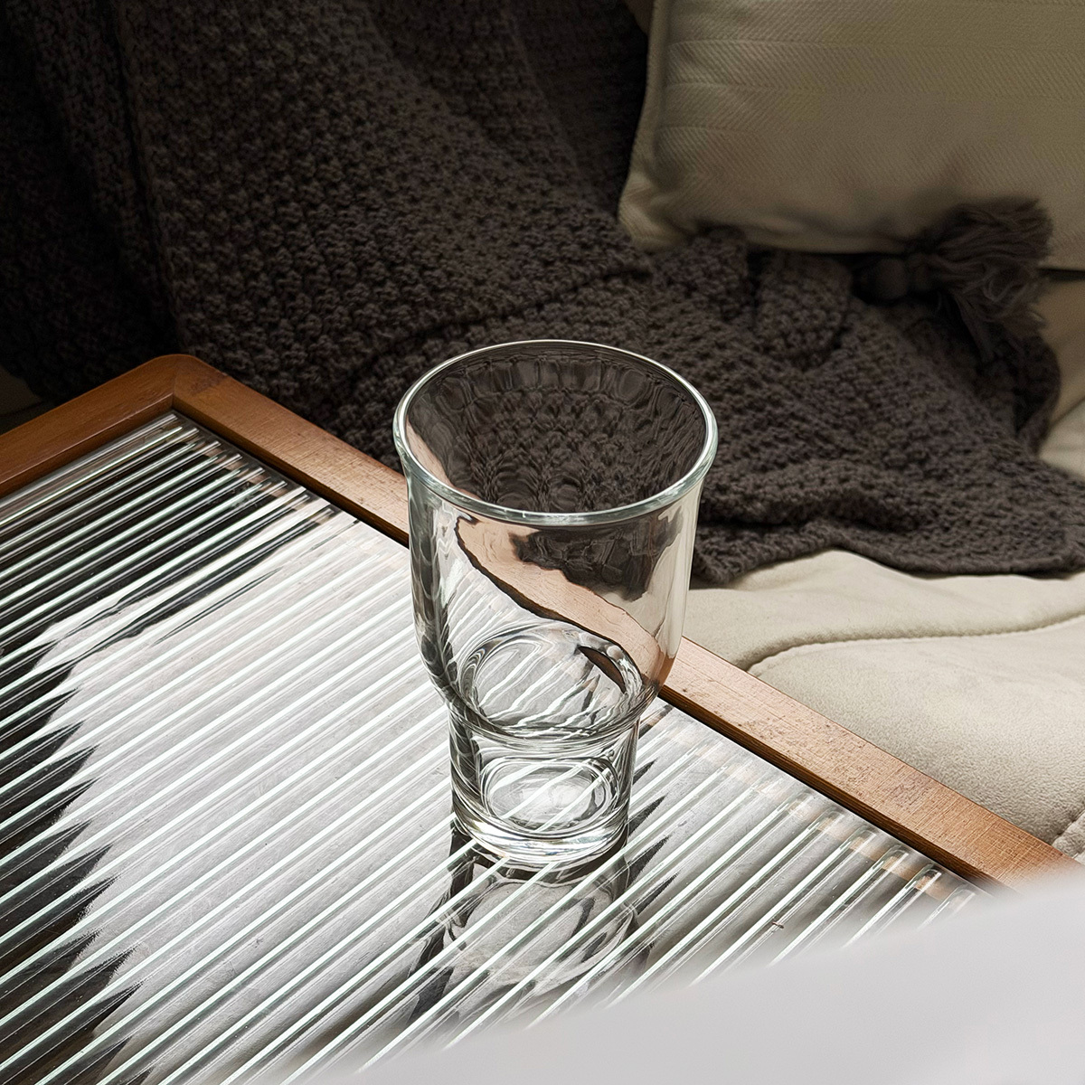 簡約曲線玻璃杯 400ml