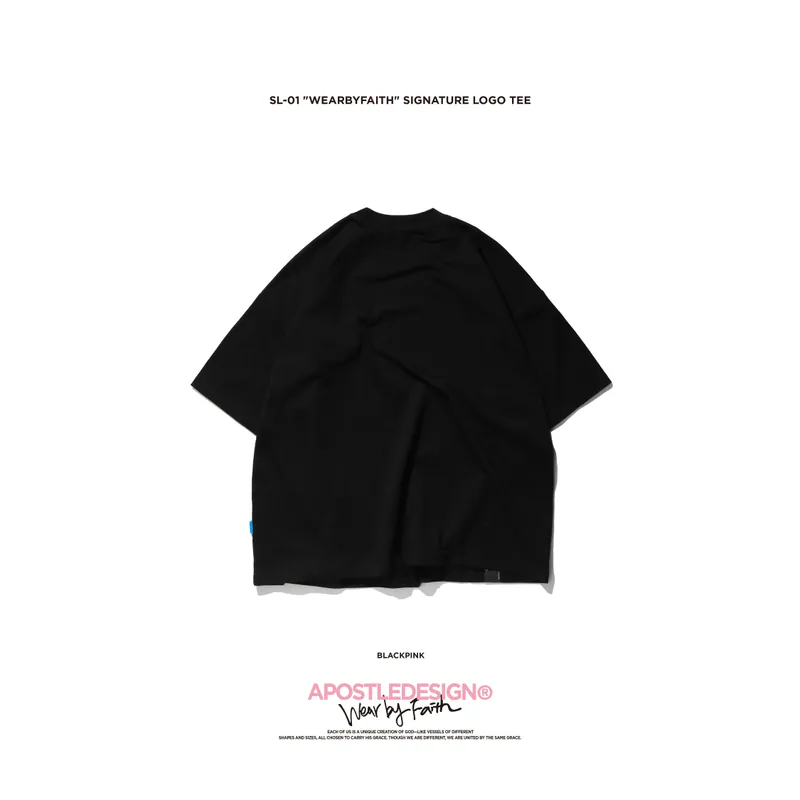 SL-01 "Wearbyfaith" Signature LOGO TEE - BLACKPINK