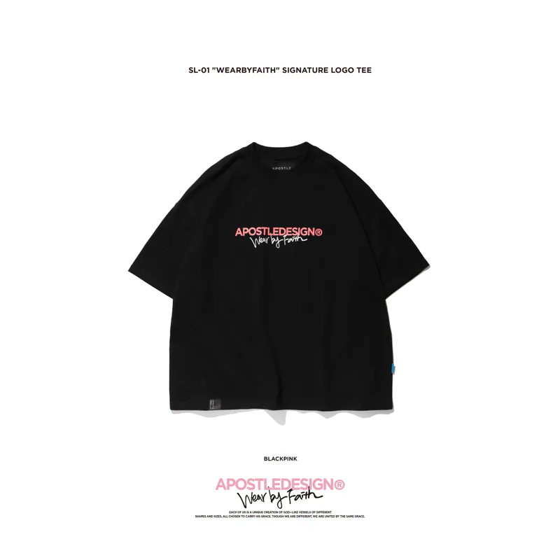 SL-01 "Wearbyfaith" Signature LOGO TEE - BLACKPINK