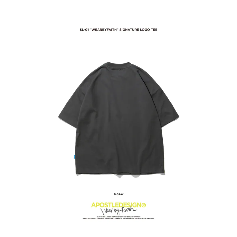 SL-01 "Wearbyfaith" Signature LOGO TEE - D-Gray