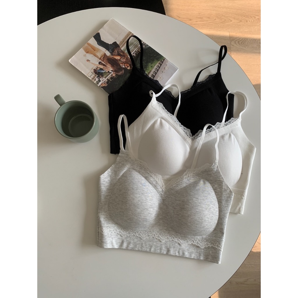 A26 雲朵棉 蕾絲花邊罩杯小可愛 #8526