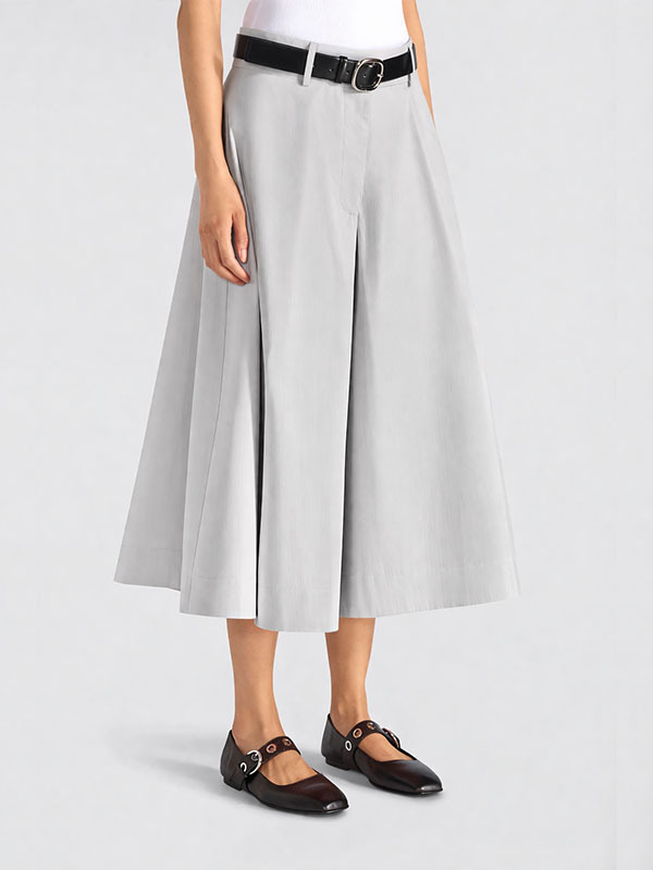 LIVIANA CONTI  及膝寬褲裙(淺灰)