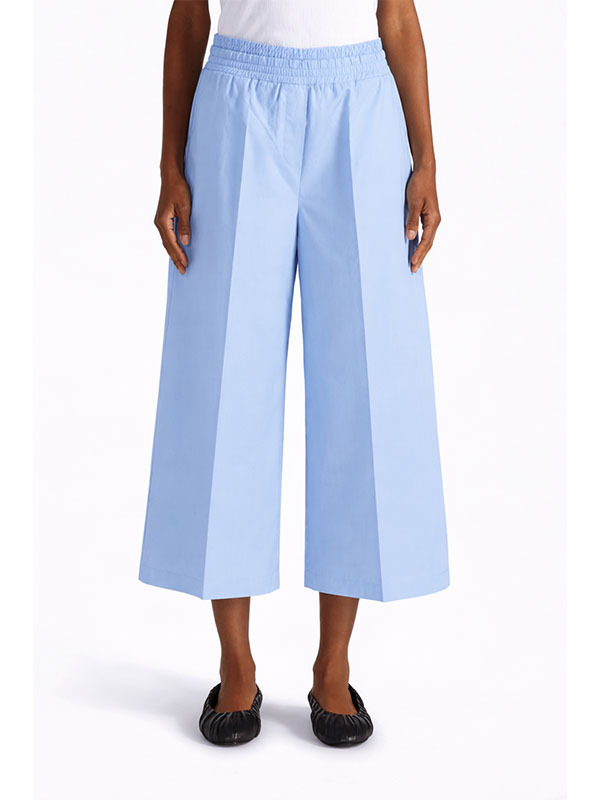 LIVIANA CONTI  彈性腰圍七分褲(天藍)
