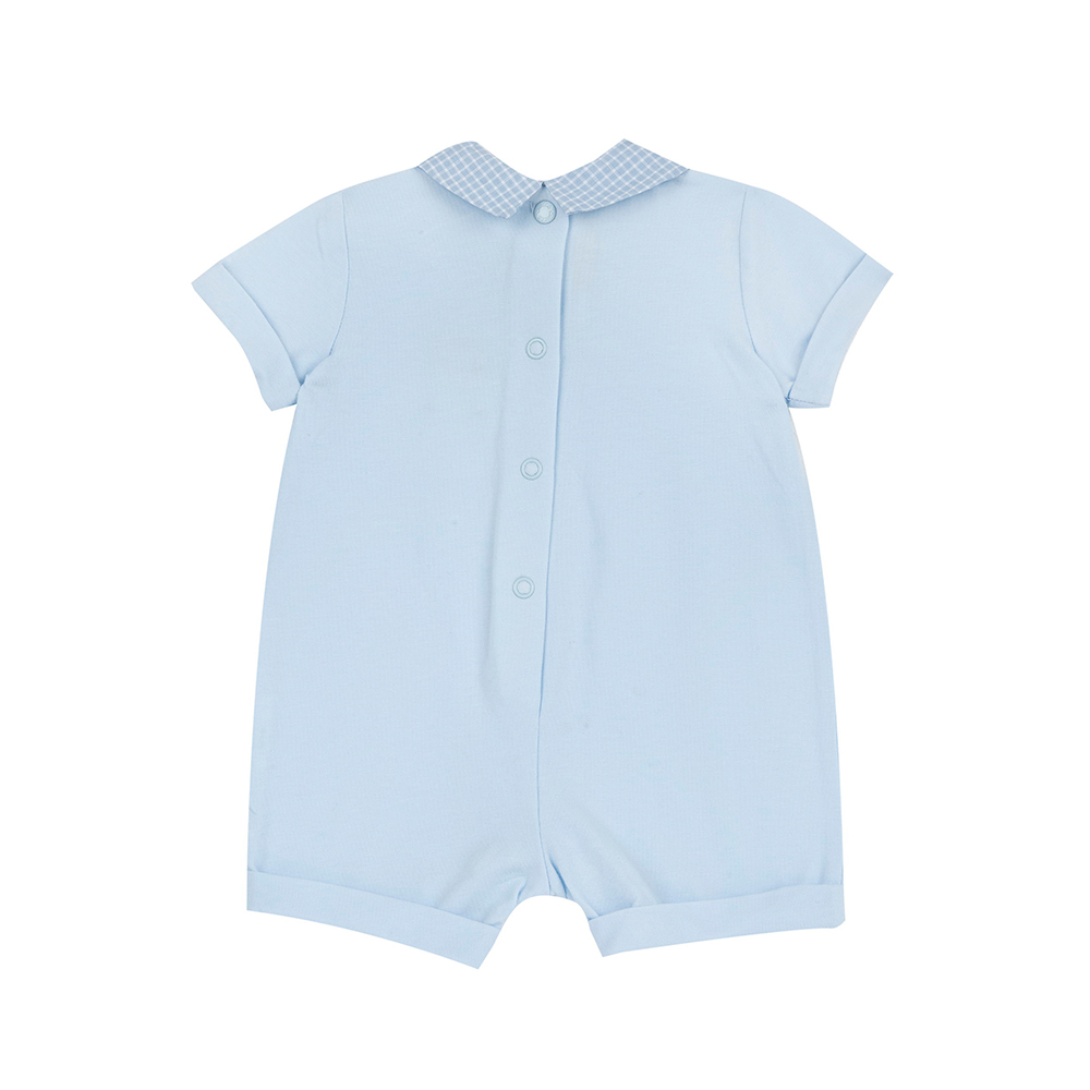 紳士小狐狸-格紋領短袖兔裝