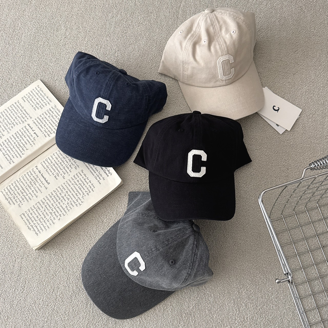 （現貨）韓牌 COVERNAT 貼布繡C 水洗款 老帽 CO2606CA05