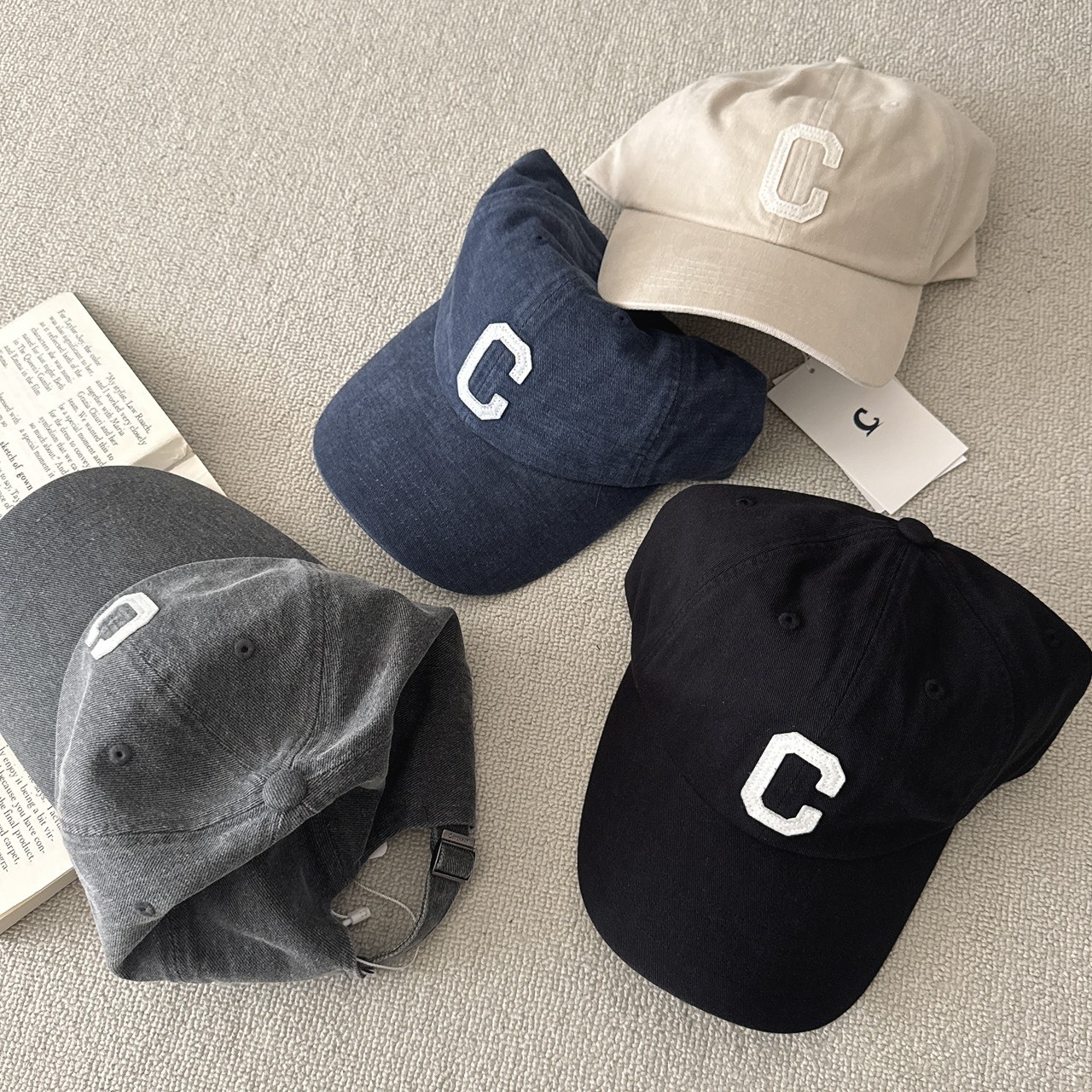 （現貨）韓牌 COVERNAT 貼布繡C 水洗款 老帽 CO2606CA05