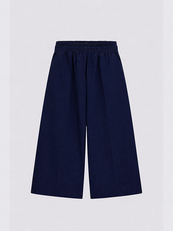 LIVIANA CONTI  彈性腰圍七分褲(深藍)