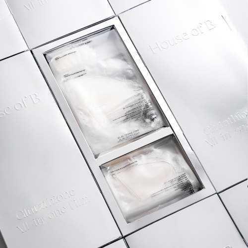 【 5/1收單 】HOUSE of B Glutathione 穀胱甘肽全效亮白貼膜/面膜 臉頸一體強效組 3入