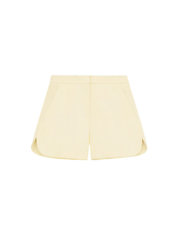 LIVIANA CONTI  亞麻混紡短褲(鵝黃)