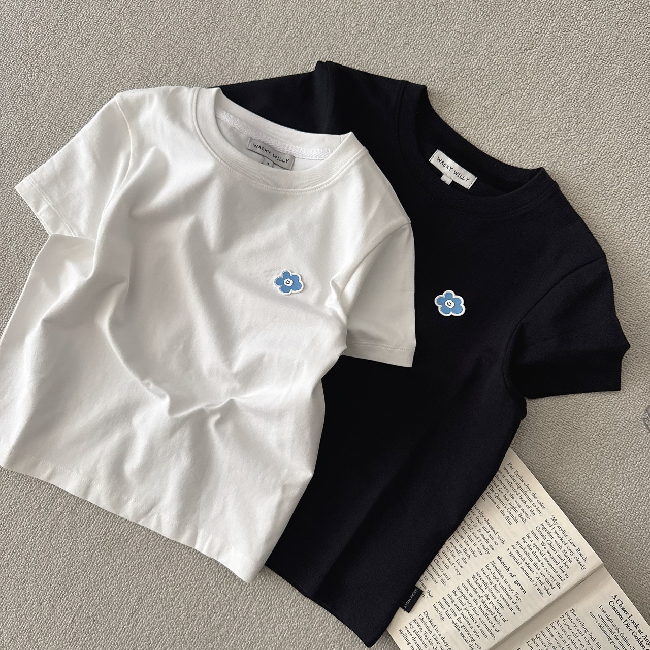 （現貨）韓牌 Wacky willy 立體小花 短版 短T WA2502ST53