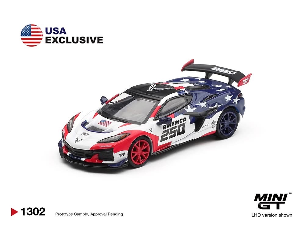預訂 Pre Order - MiniGT 1302 Chevrolet Corvette ZR1 America 250  USA Exclusive