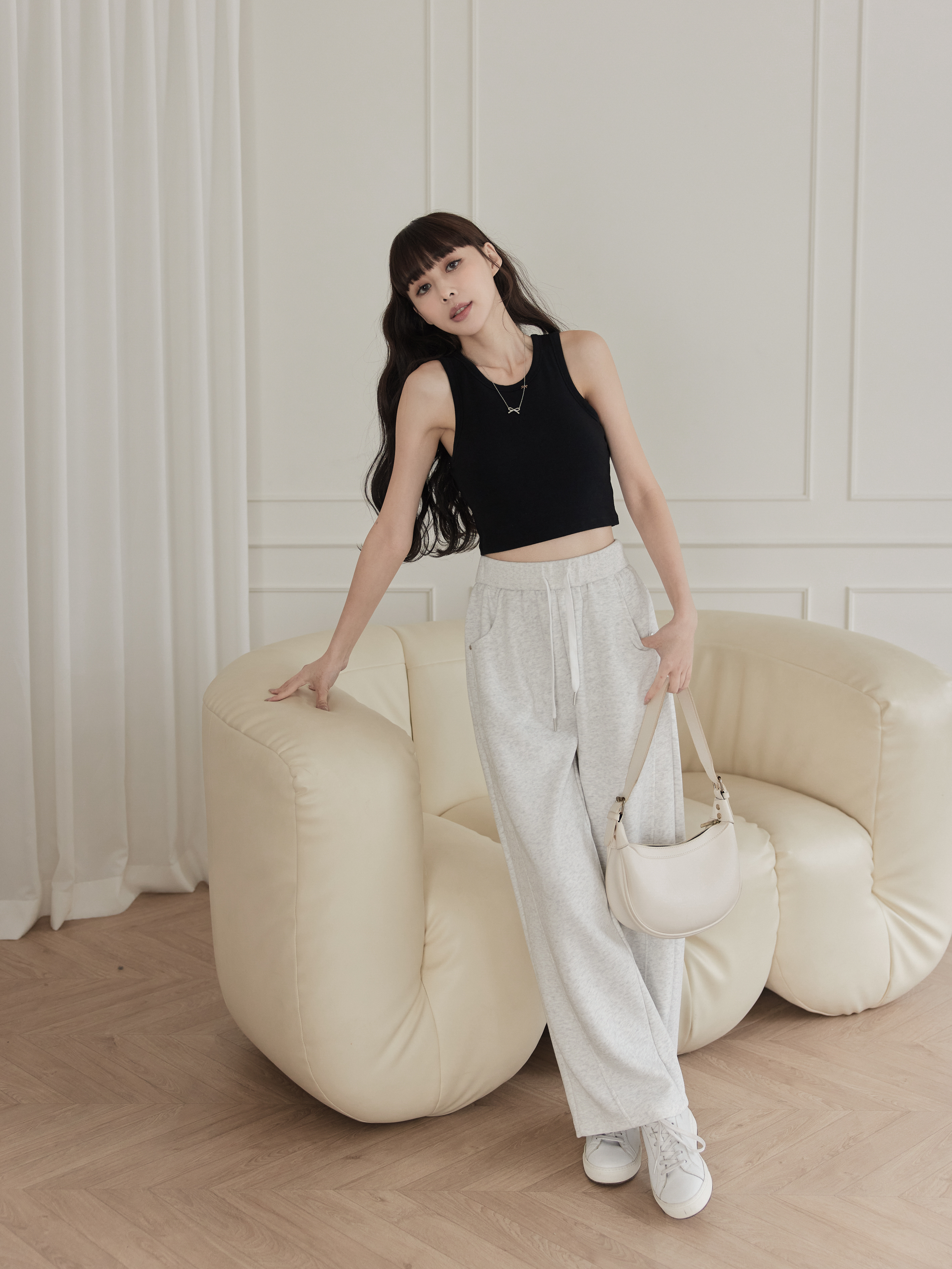 Casual Tie-Waist Cotton Relaxed Pants