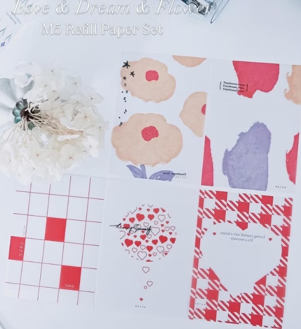 哈秋HA7UU．愛夢花 M5描圖紙便箋組