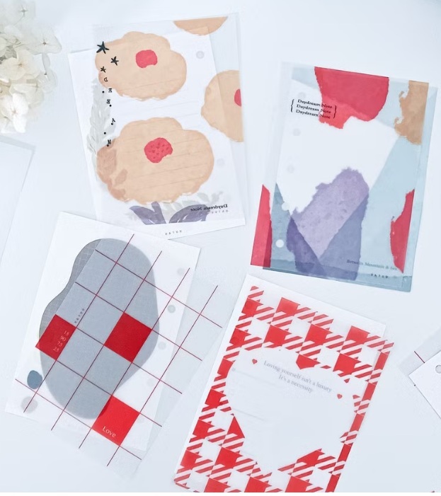 哈秋HA7UU．愛夢花 M5描圖紙便箋組