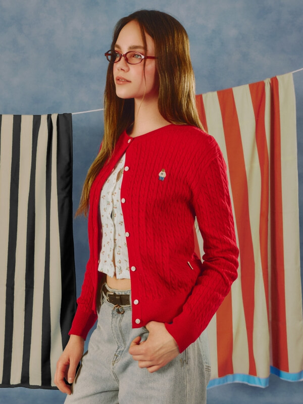 【直播】 WHO.A.U LX041439 Steve麻花針織開襟上衣