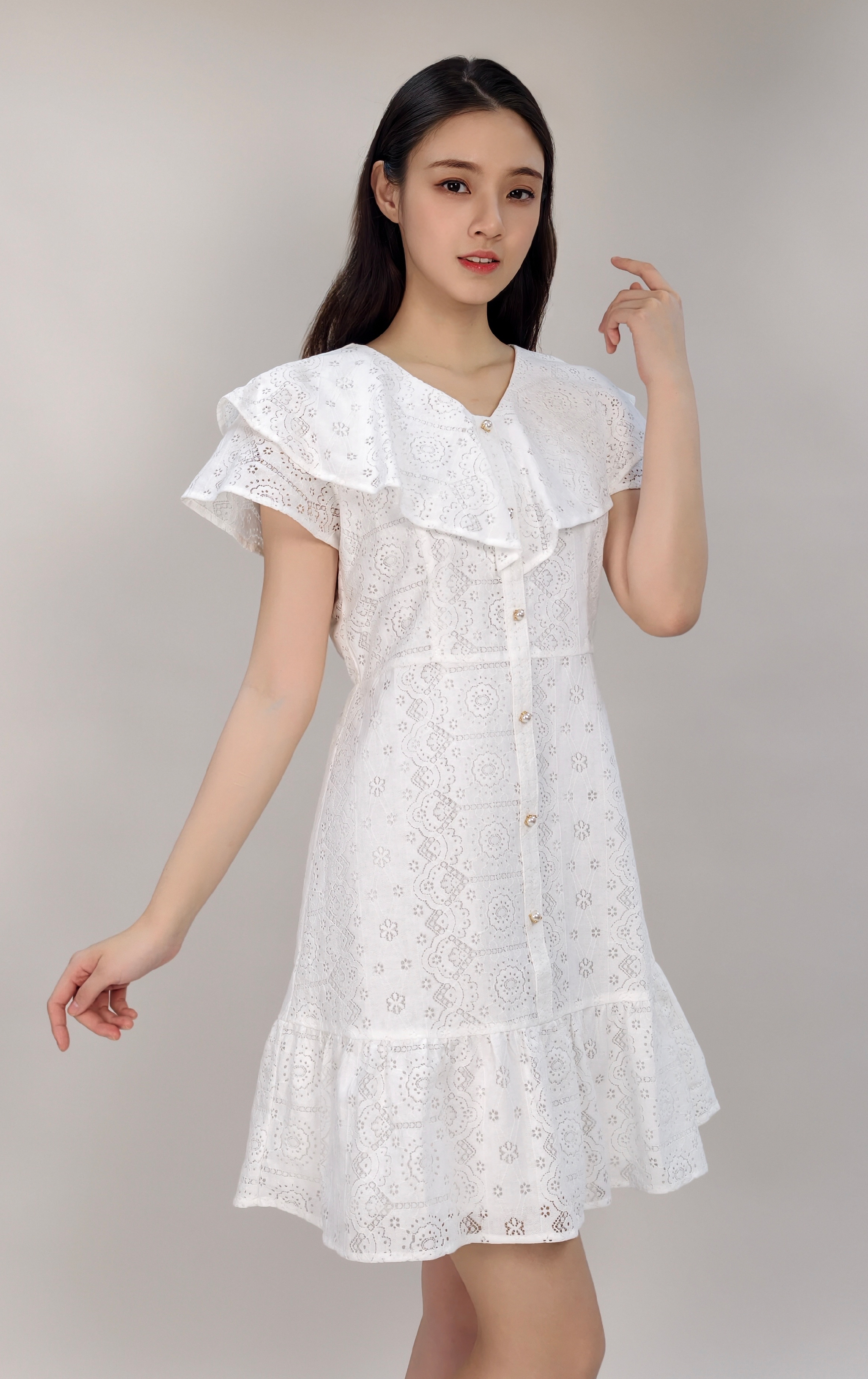 鏤空蕾絲連身裙 OP0659