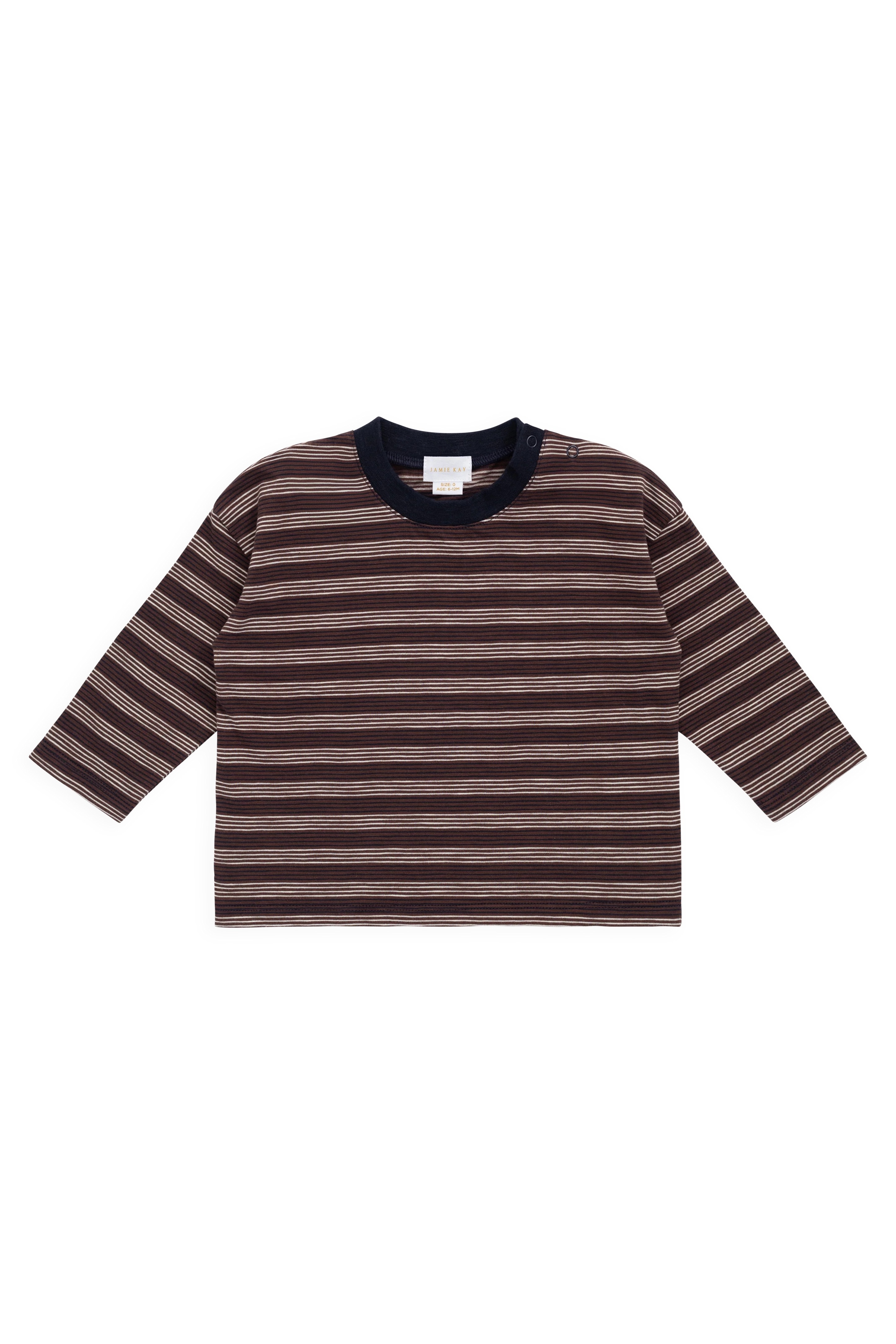 【預購】JAMIE KAY -Slub Cotton Iver Long Sleeve Tee（Regal Stripe）