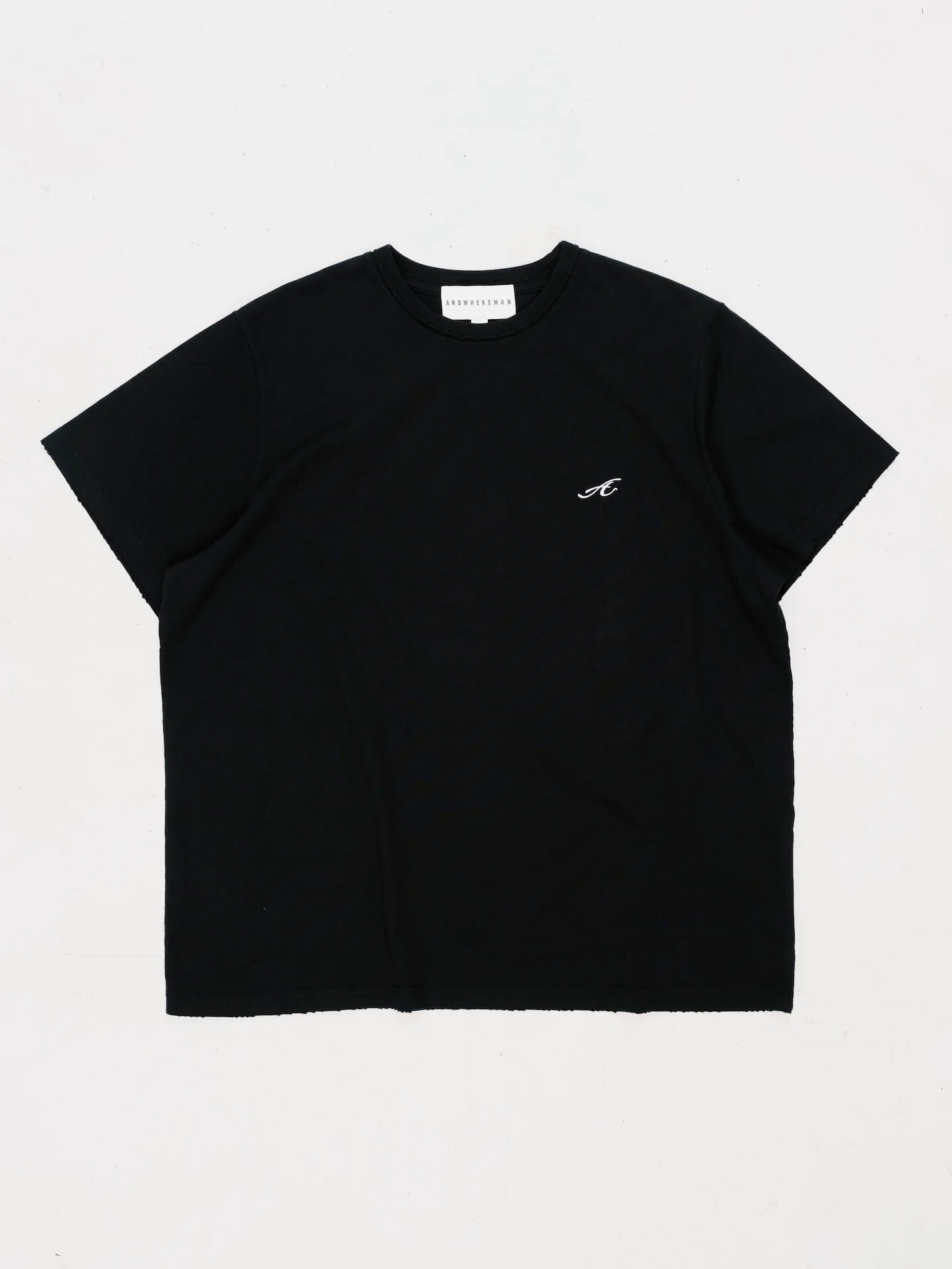 ANOWHEREMAN "A" OVERSIZE SS TEE 寬鬆 磨破 短T