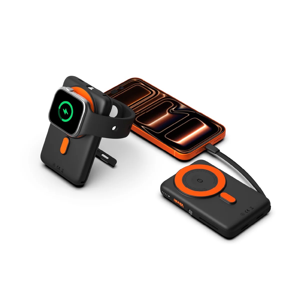 【特價區】Vinnic Mount Chester 10000mAh 6合1 磁吸無線行動電源 ｜CCC QR code