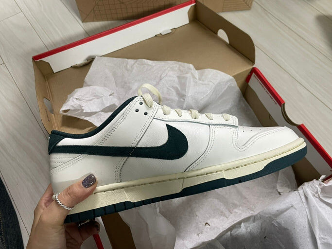 【Luxury】 現貨出清特價優惠 Nike Dunk Low “deep jungle” 米白 森林綠 FQ8080-133