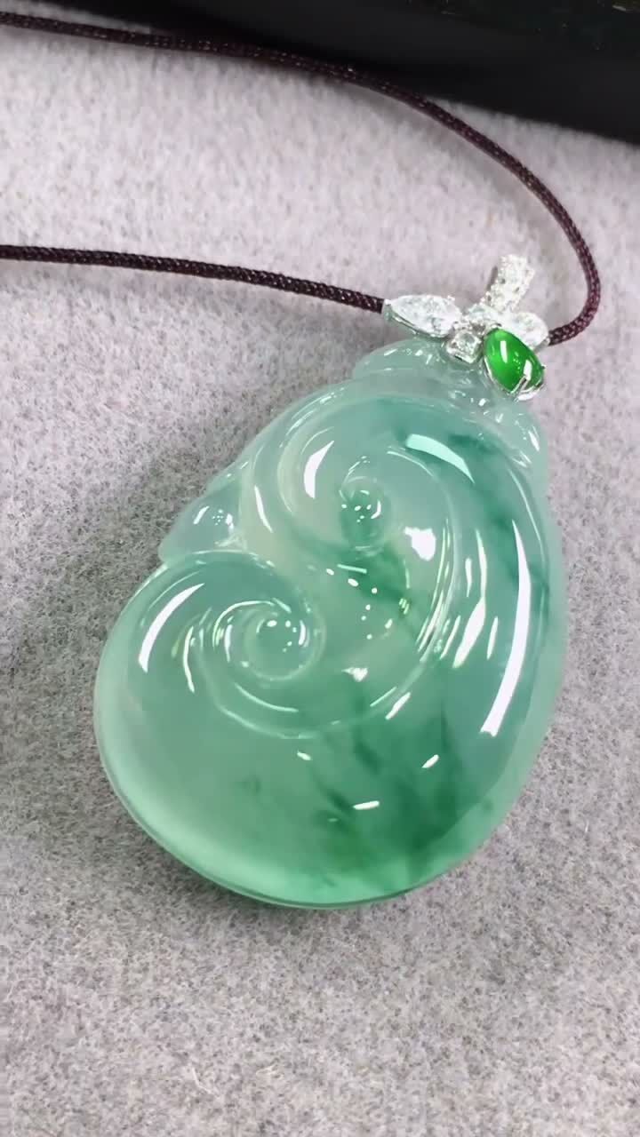 翡翠如意,天然翡翠A玉, 緬甸玉, Jade, Jadeite