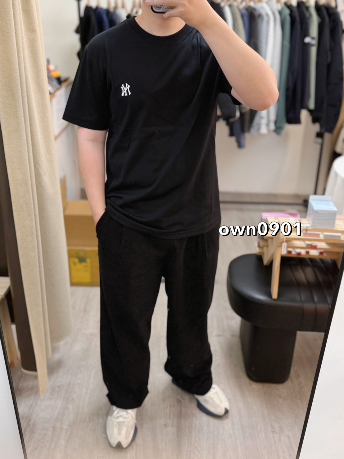 【OWN】MLB Korea 短袖上衣 經典 刺繡 涼感 快乾 春夏 短TEE 休閒 Karina同款 不分男女 黑色 白色 藍色