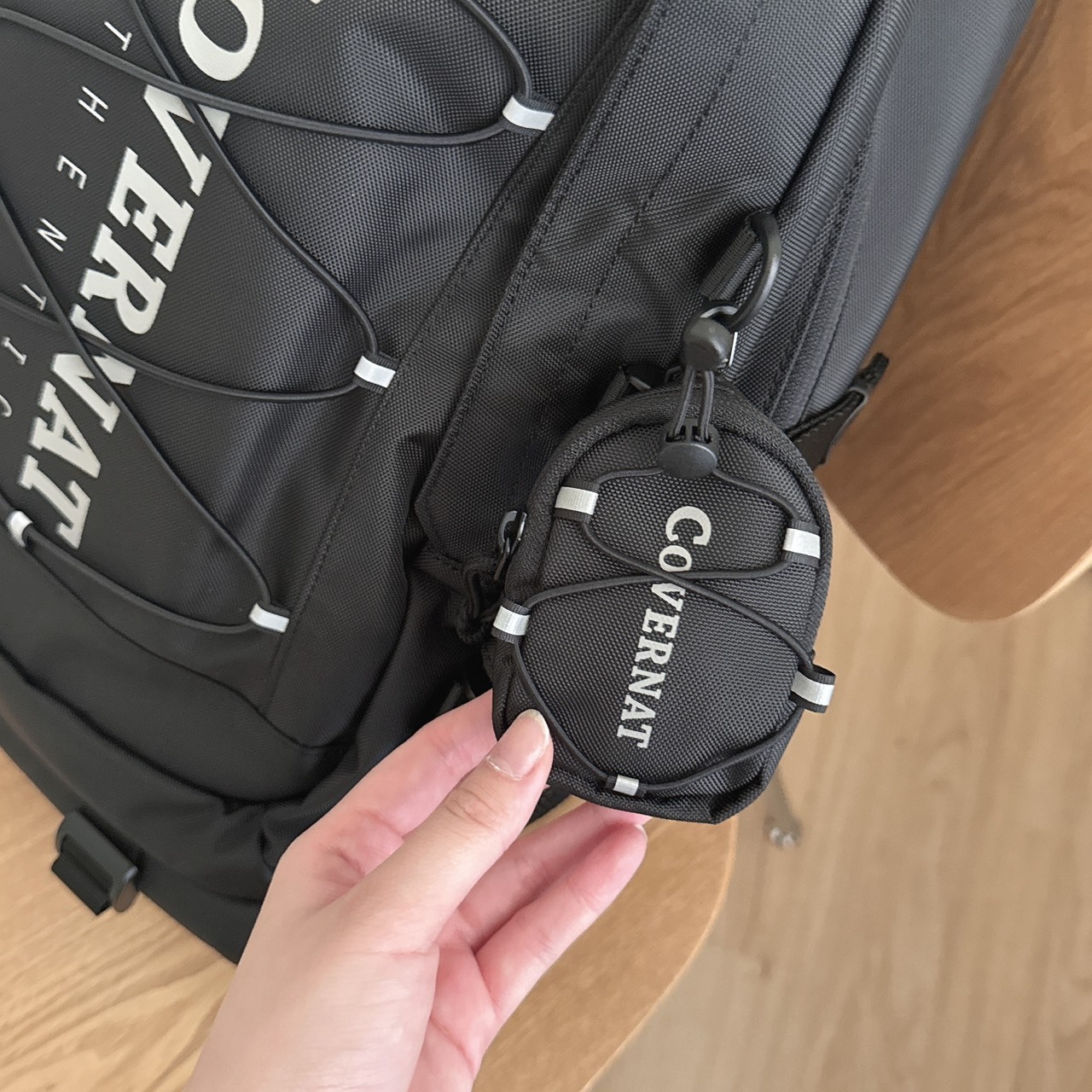 （現貨）韓牌 COVERNAT 經典logo 網繩 後背包 27L CO2507BP02