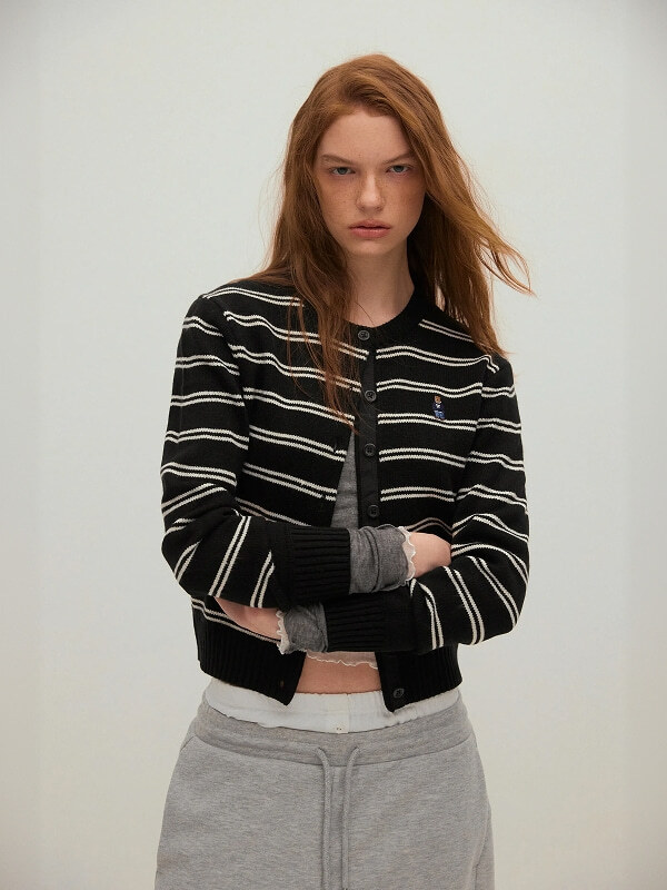 【直播】 WHO.A.U LX041441 Steve 條紋開襟外套