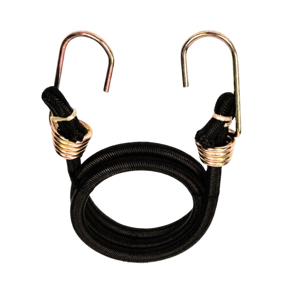 【SafeStraps】Black Bungee Strap (81cm) | Steel Hooks | Durable Elastic | Motorcycle Tie-Down