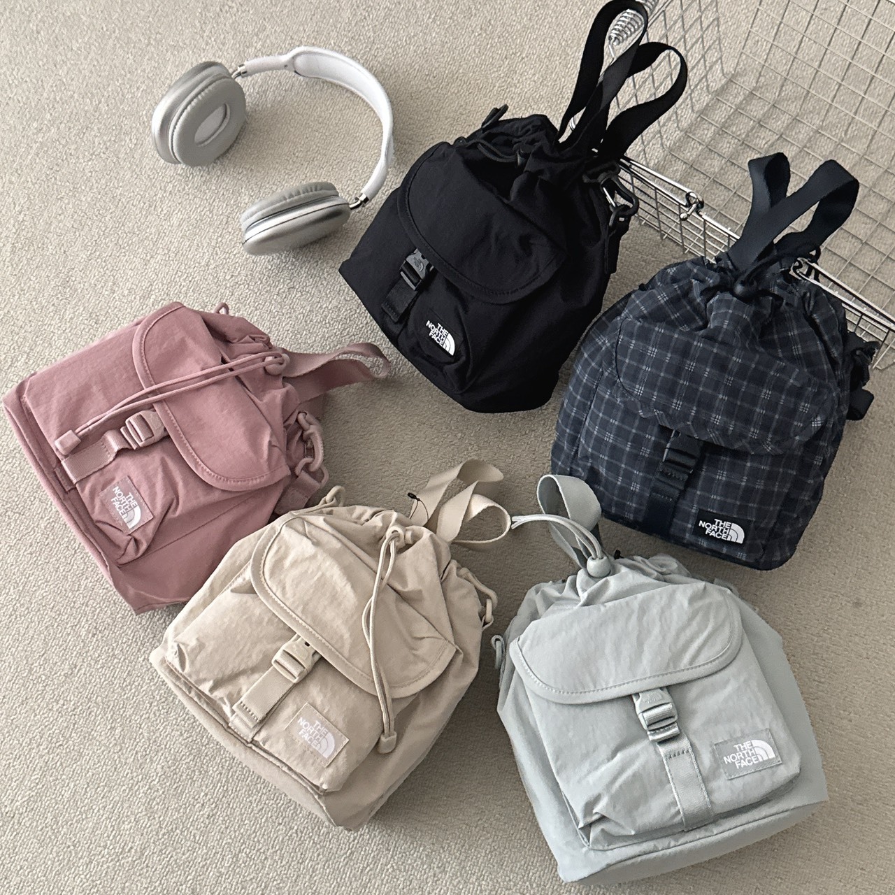 （現貨）THE NORTH FACE 北臉 側邊小logo水桶包側背包 NN2PR97