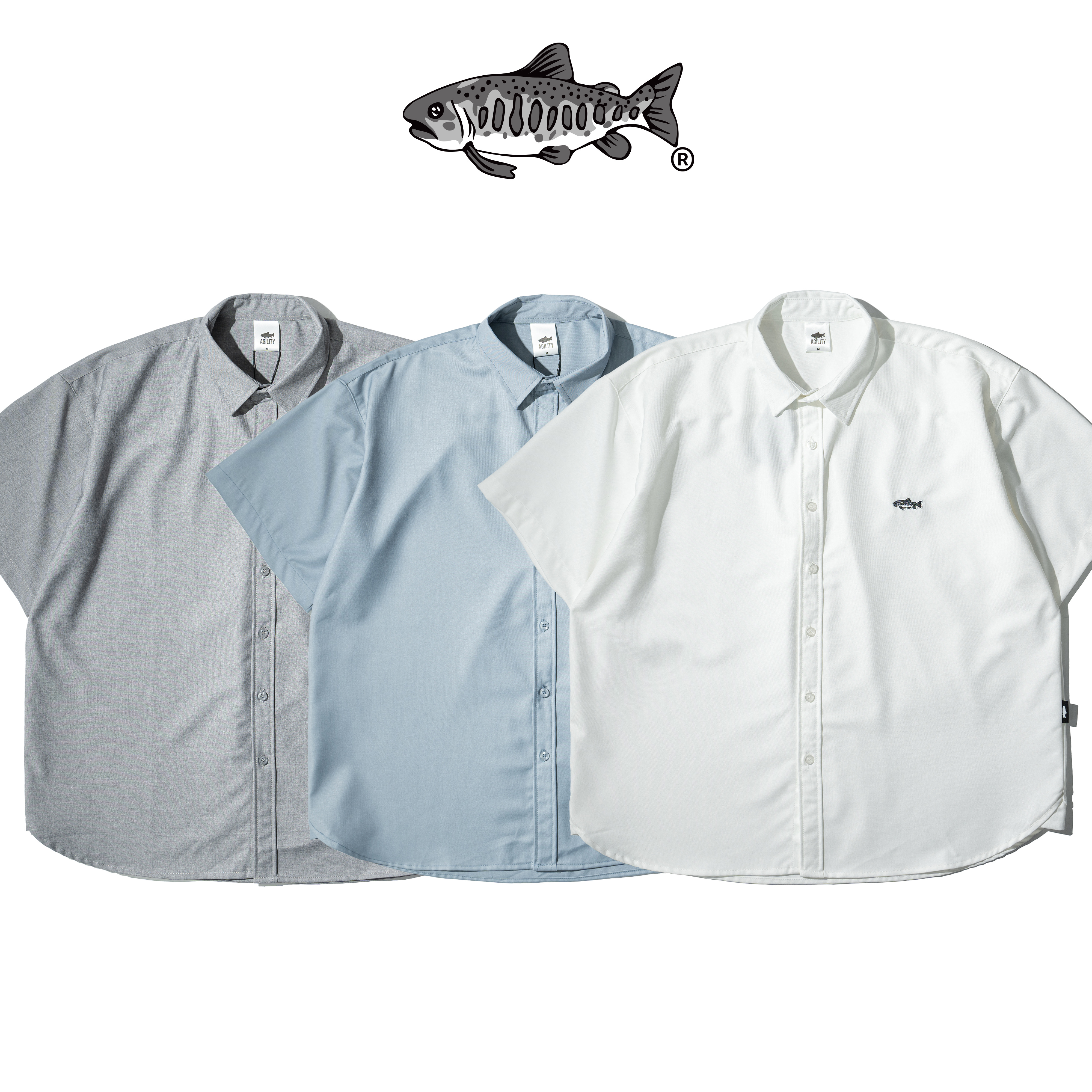 AGILITY Wrinkle Free Embroidery Shirt 小鮭魚 抗皺 短袖襯衫 [SS-N01]