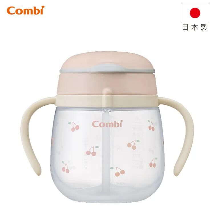 Combi Laku Mug 吸管杯 (6mth+) 240ml #粉嫩櫻桃 -119213