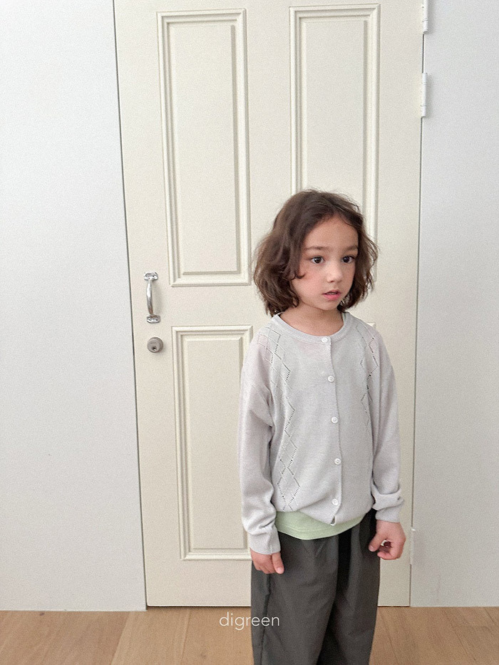 正韓夏Digreenkids 三色菱格紋防曬外套/冷氣房外套