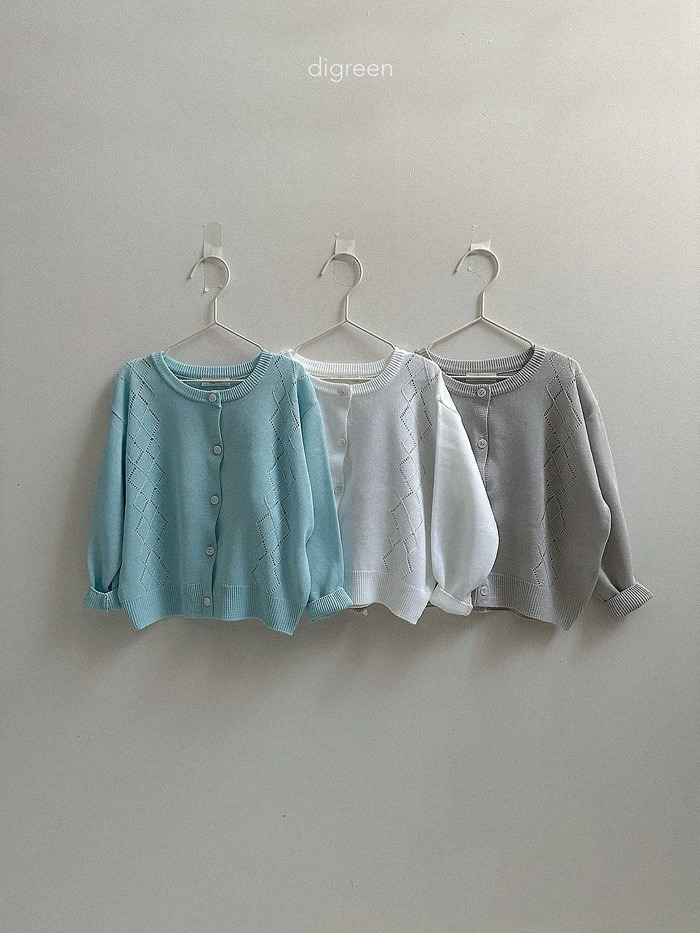 正韓夏Digreenkids 三色菱格紋防曬外套/冷氣房外套