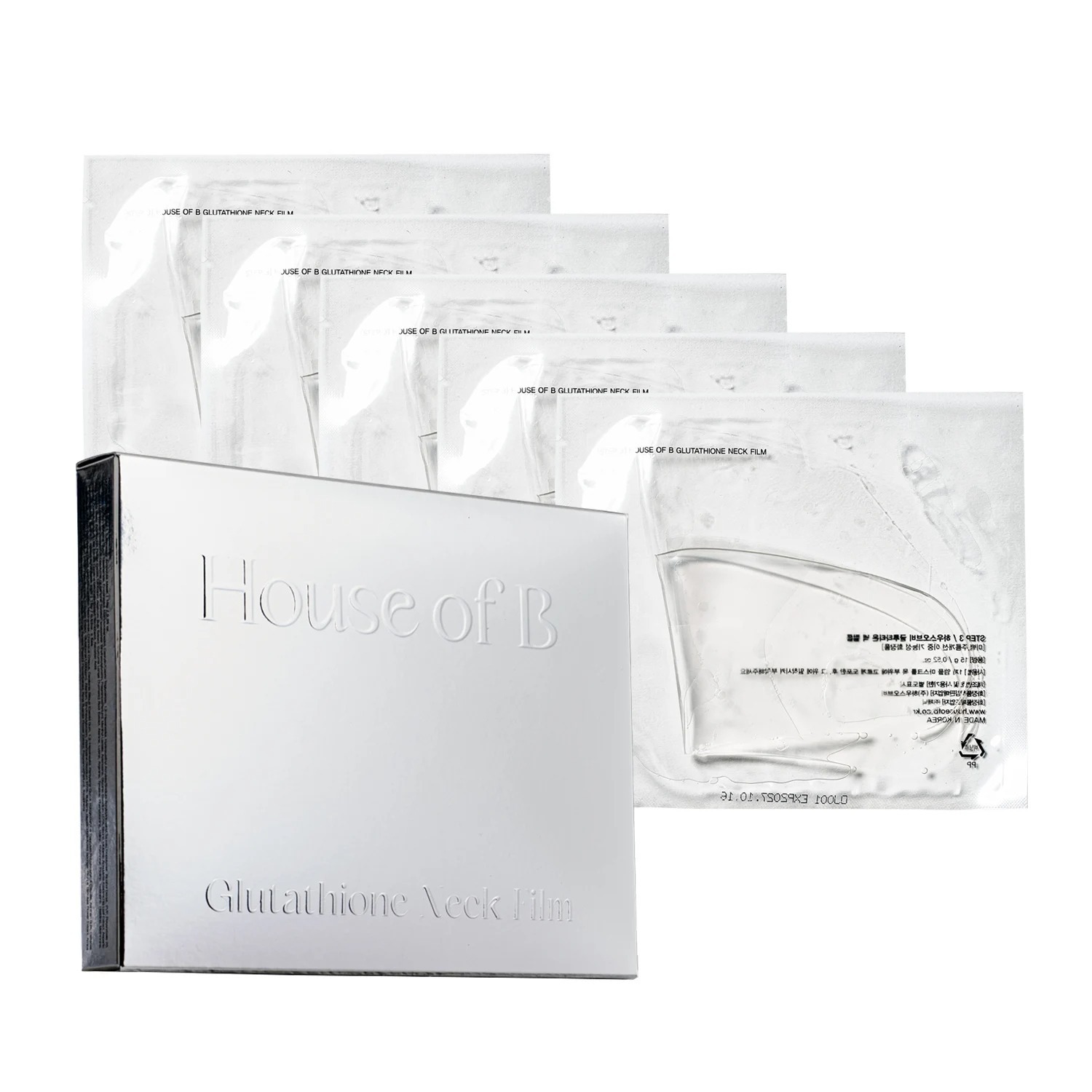 【 5/1收單 】HOUSE of B Glutathione 穀胱甘肽極效亮白頸膜 5入