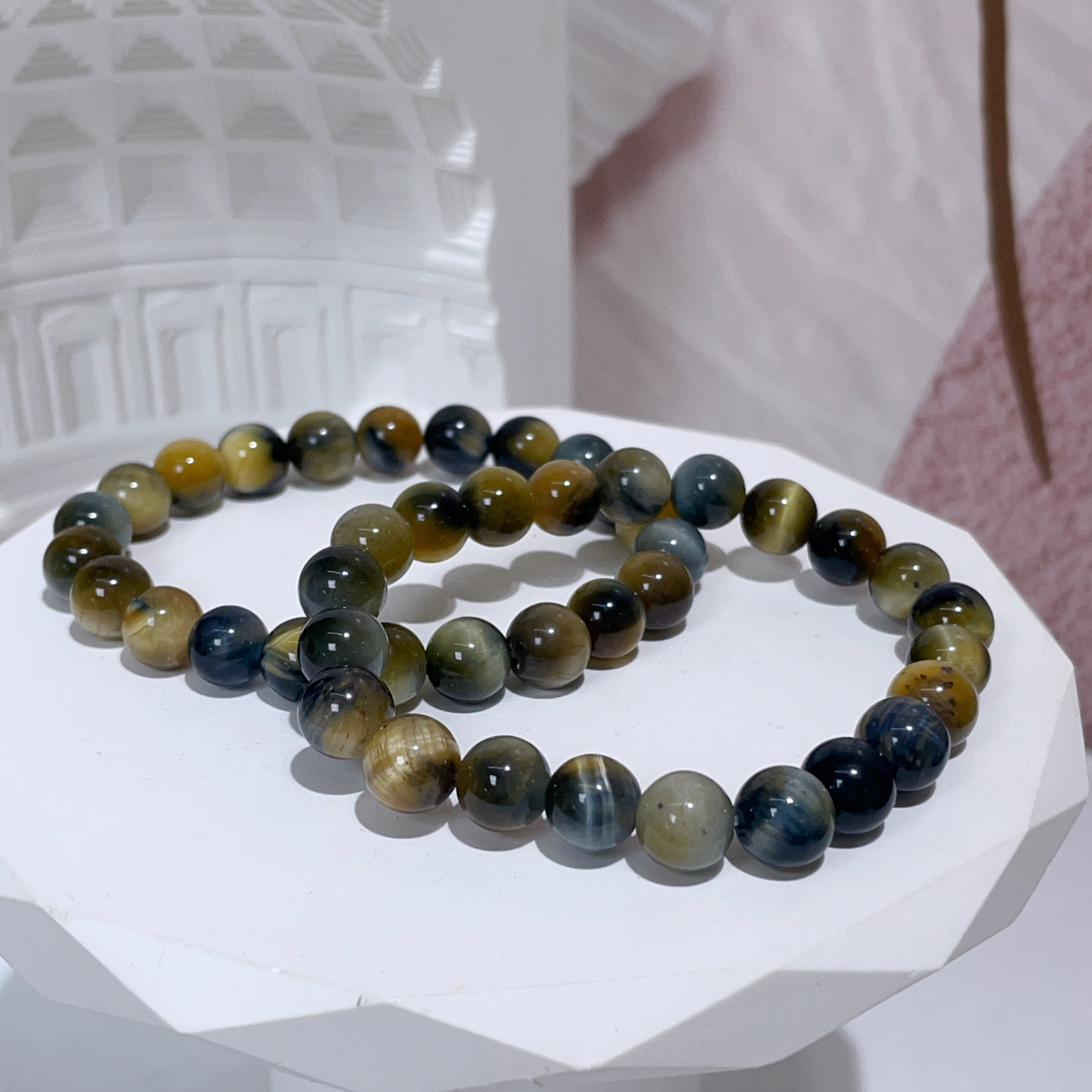 黃藍虎眼石手串 8mm