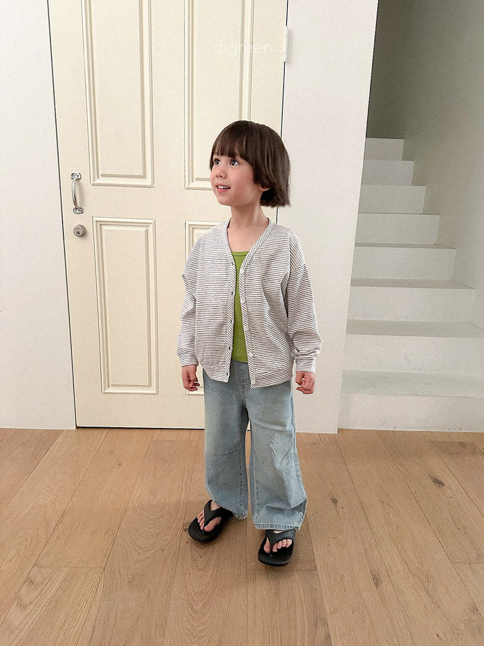 正韓夏Digreenkids 兩色日系條紋防曬外套/冷氣房外套