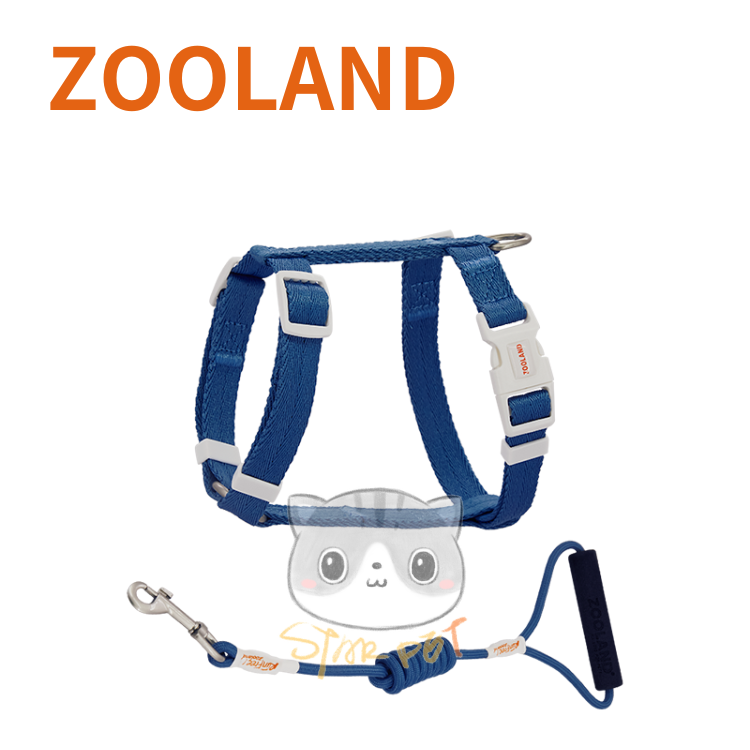 Zooland 貓咪牽引繩 午夜藍色 S