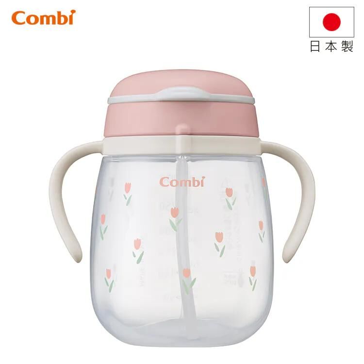 Combi Laku Mug 吸管杯 (6mth+) 340ml #浪漫鬱金香 -119876