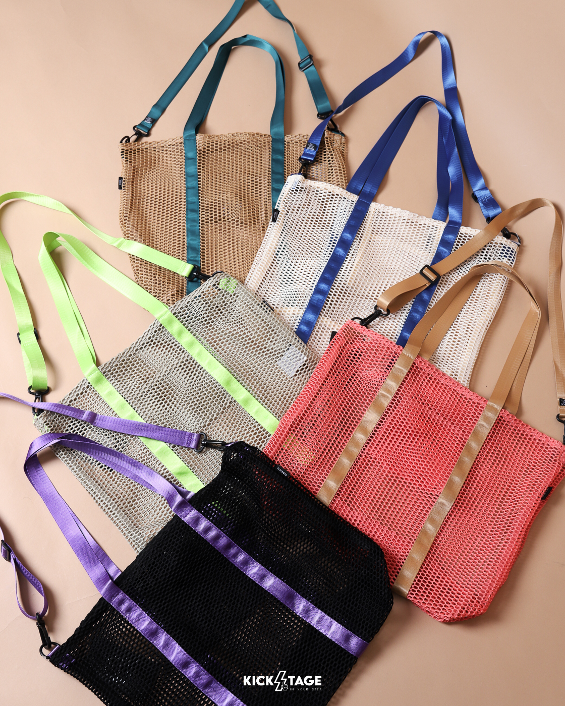 OMCC MESH TOTE2.0 5色 肩帶可拆 可調節背帶 大容量 手提 肩背包 網袋包 托特包【MST0002】