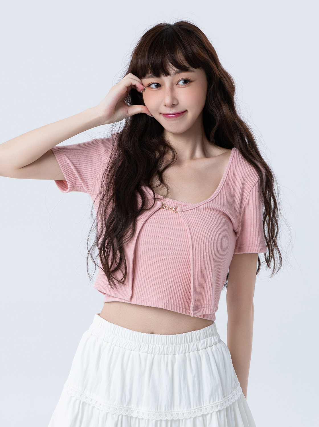 【期間限定】金釦bra背心上衣兩件組