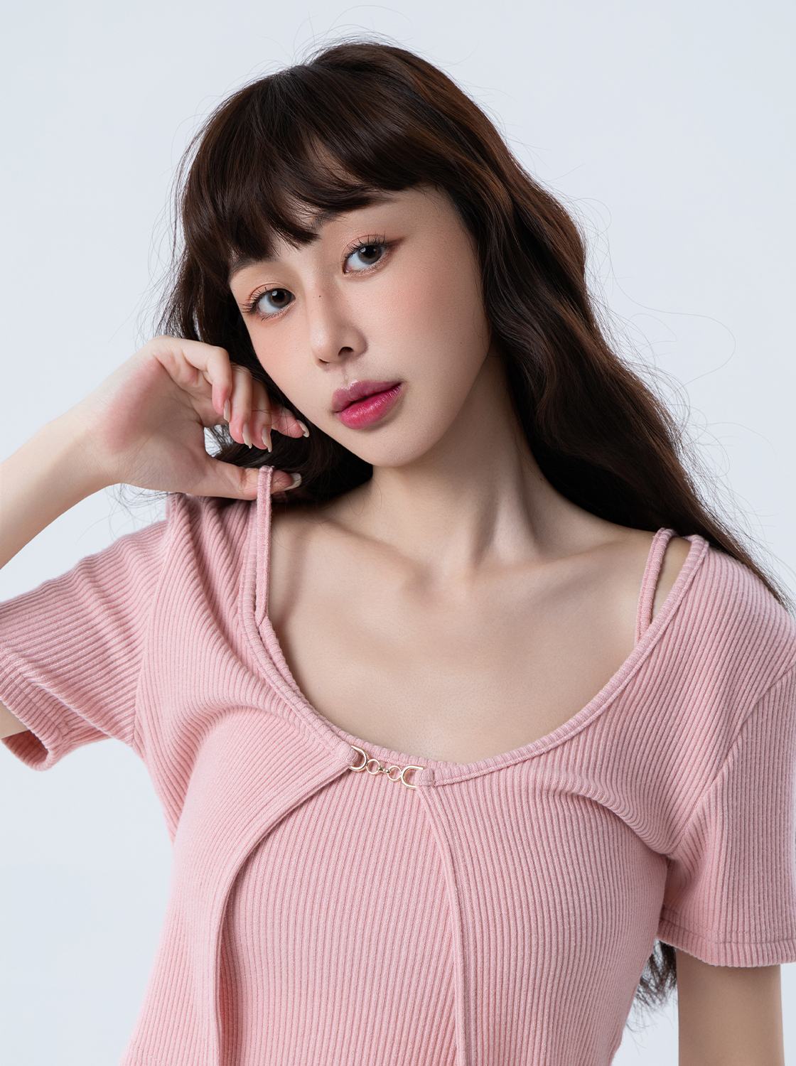 【期間限定】金釦bra背心上衣兩件組