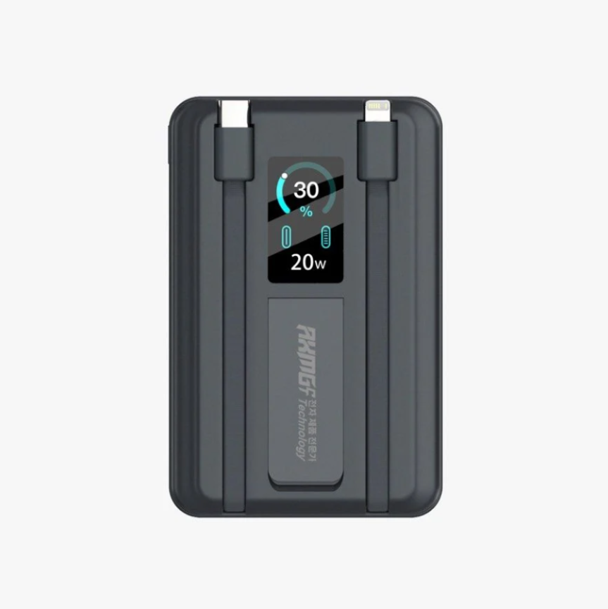 (3C+QR CODE) AMG-CT DX-6 磁吸無線充連內置自帶線 10000mAh 外置充電器