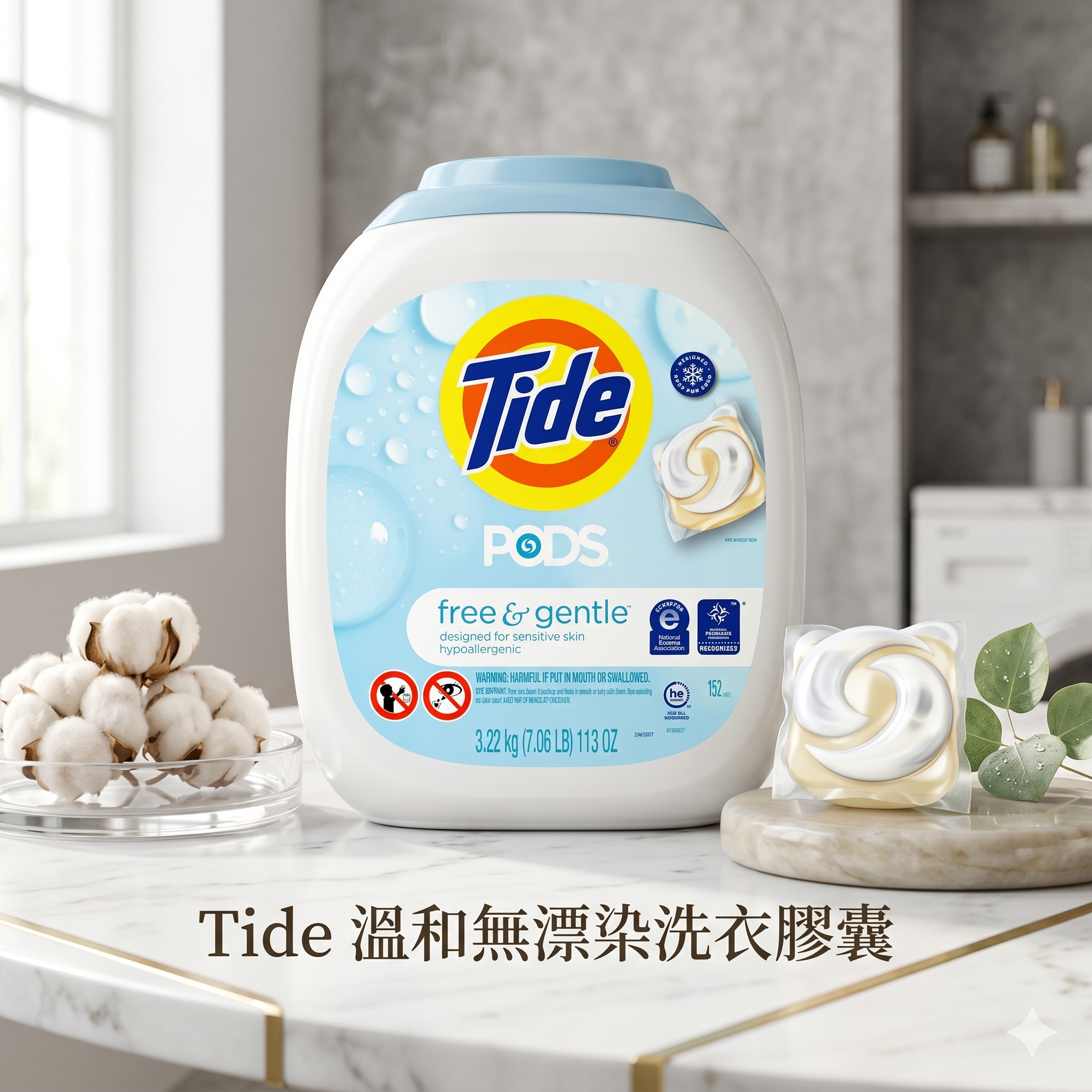 【預購】H041465 Tide 溫和無漂染洗衣膠囊 / 152 顆裝