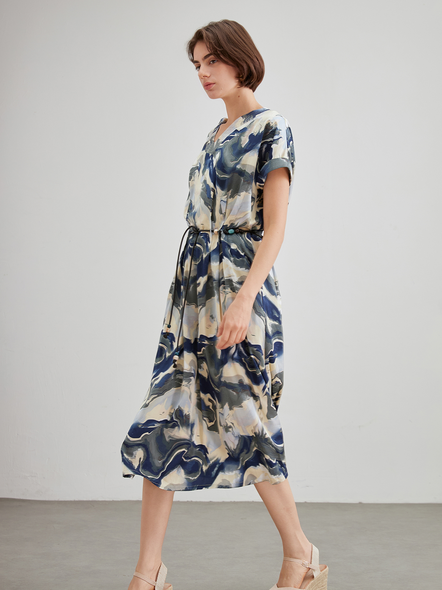 mi-tu 印花連身裙