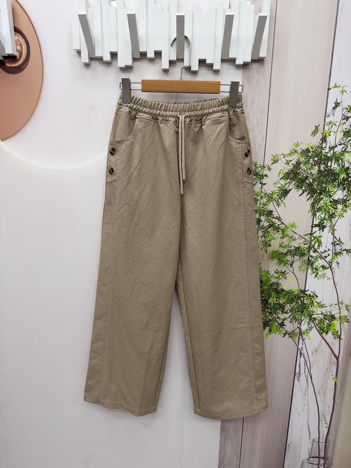 韓國型格直腳布褲~158R