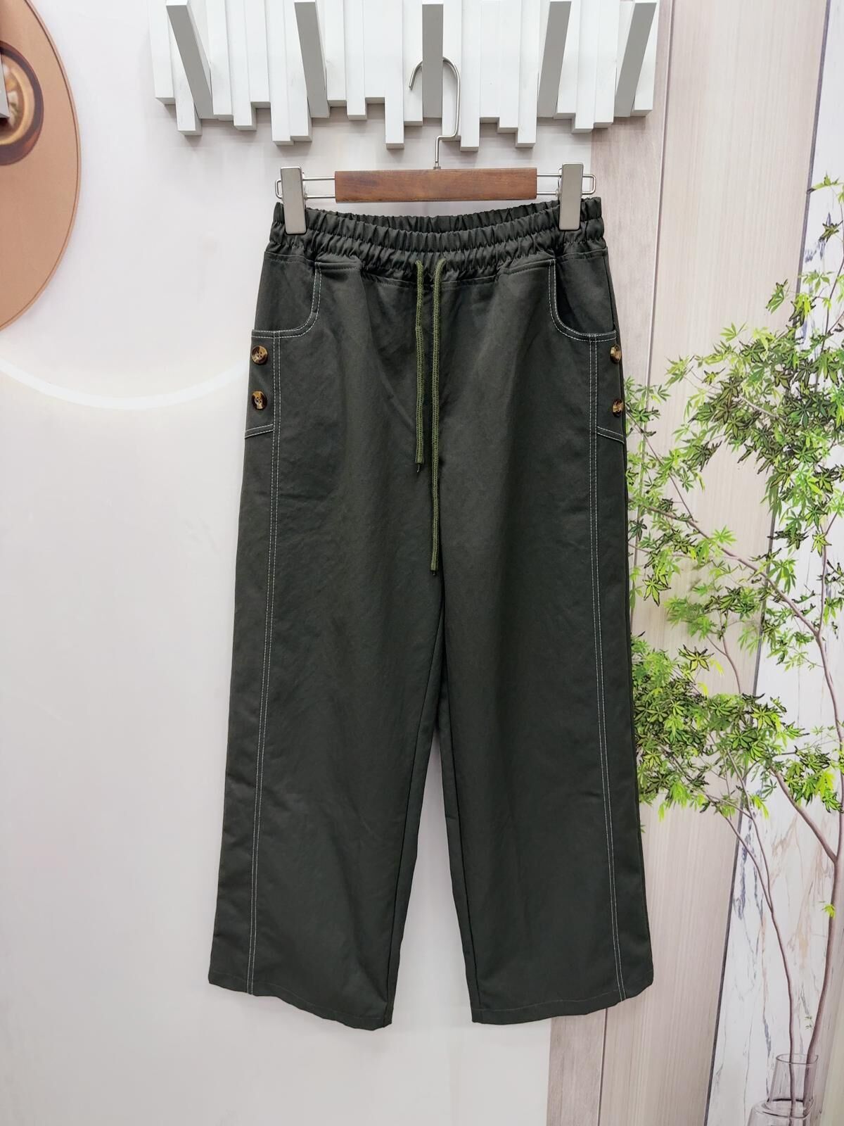 韓國型格直腳布褲~158R